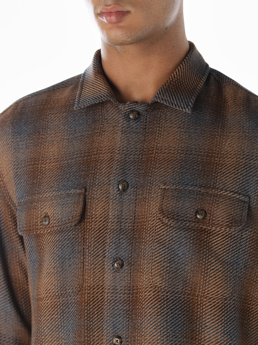 Check Full Sleeves Shirt - Dark Brown