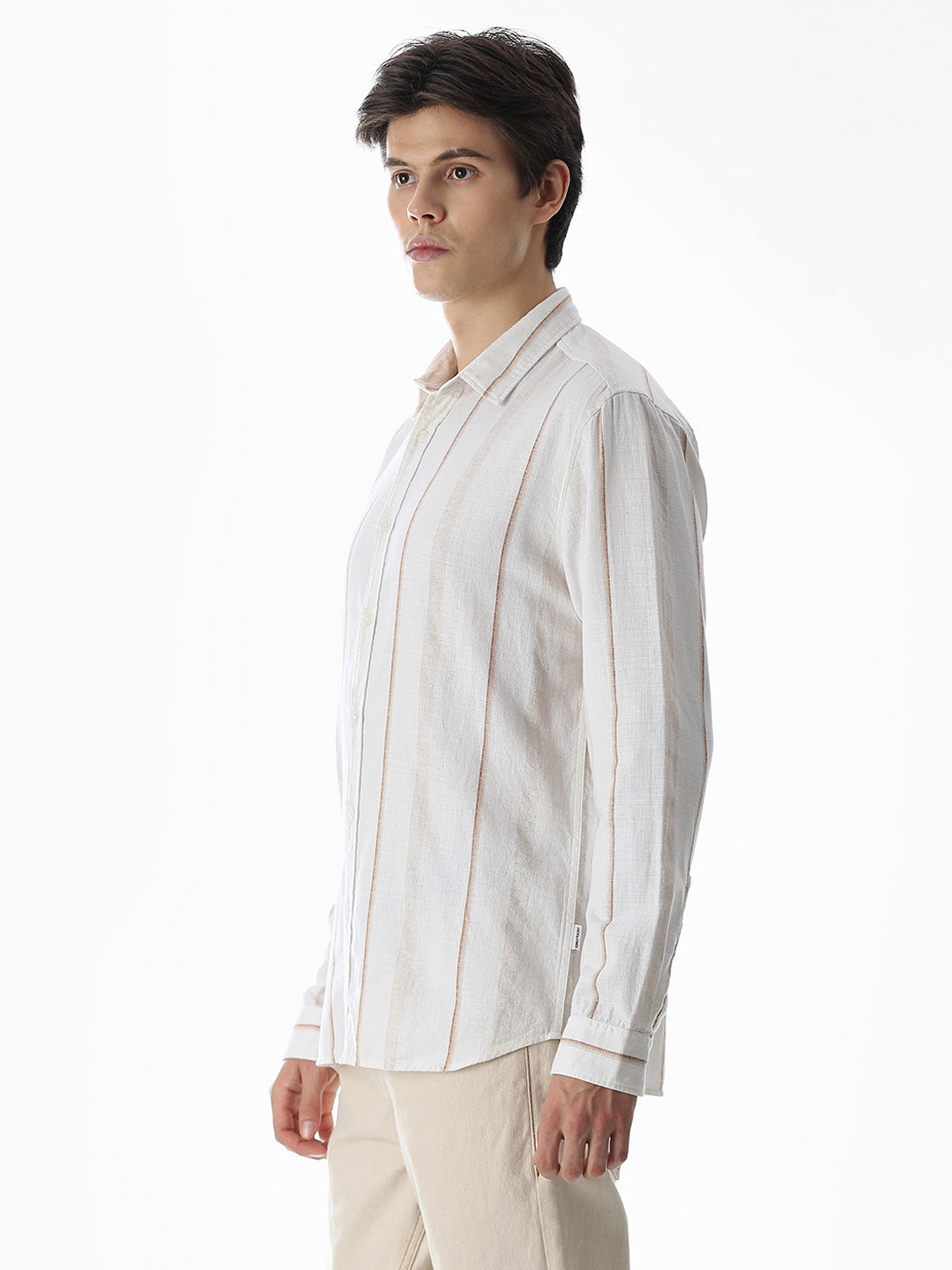 Regular Fit Striped Shirt - White