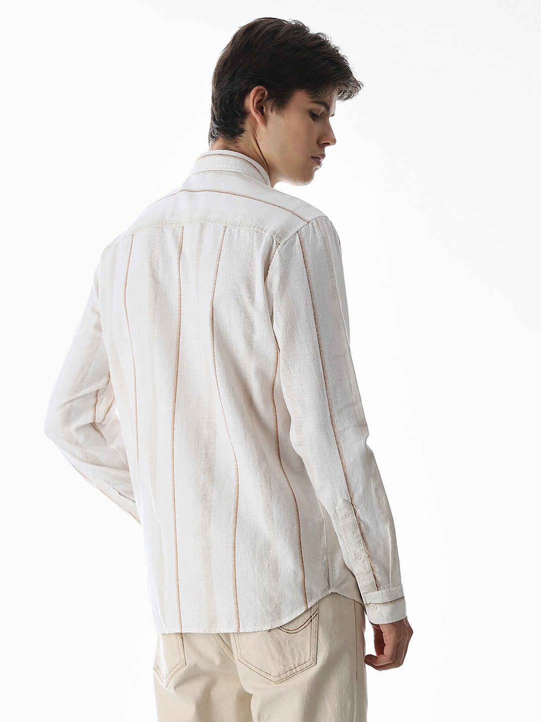 Regular Fit Striped Shirt - White