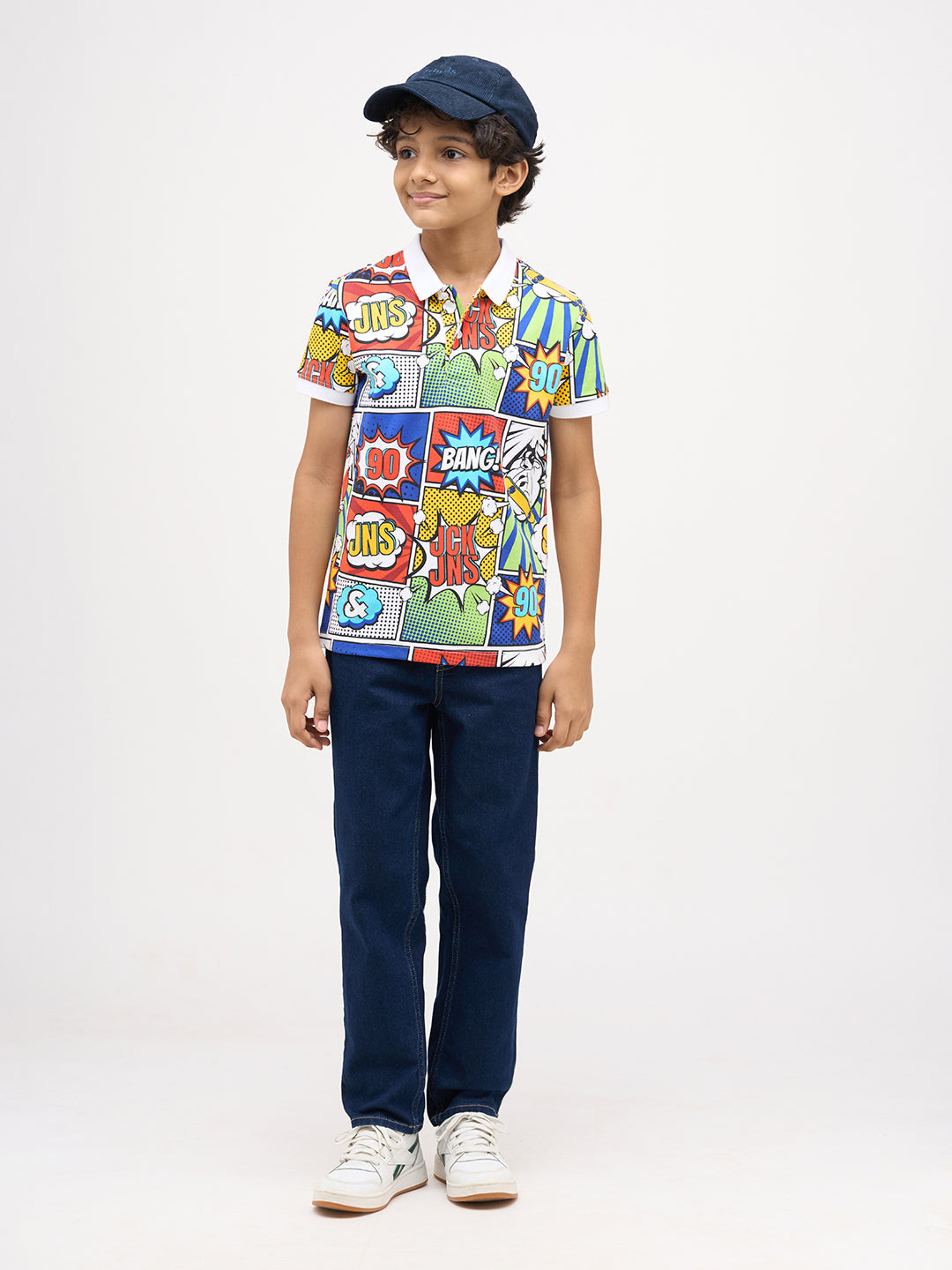 Boys Dark Blue Washed Loose Fit Jeans - 2/3Y