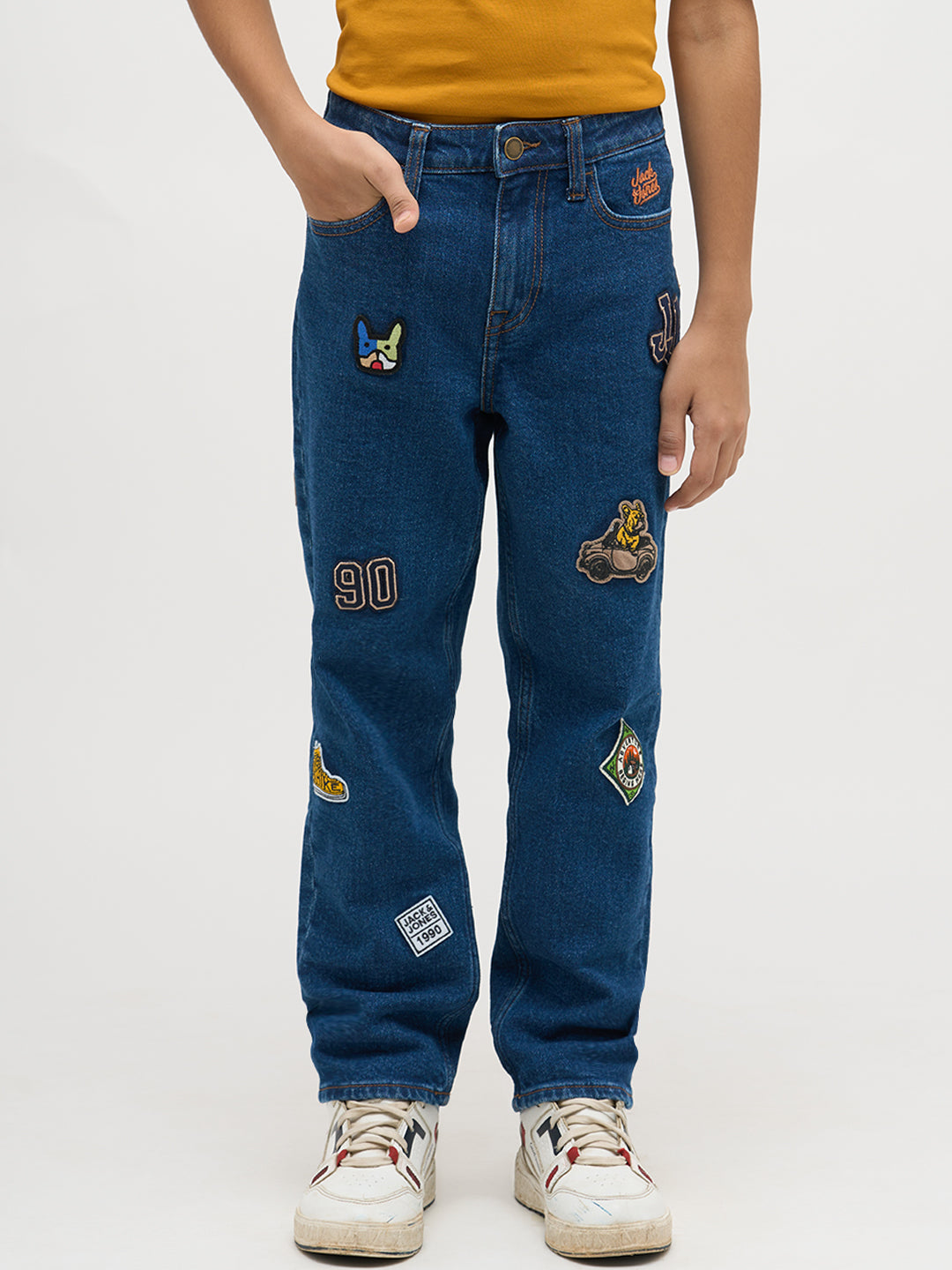 Boys Applique Print Loose Fit Jeans