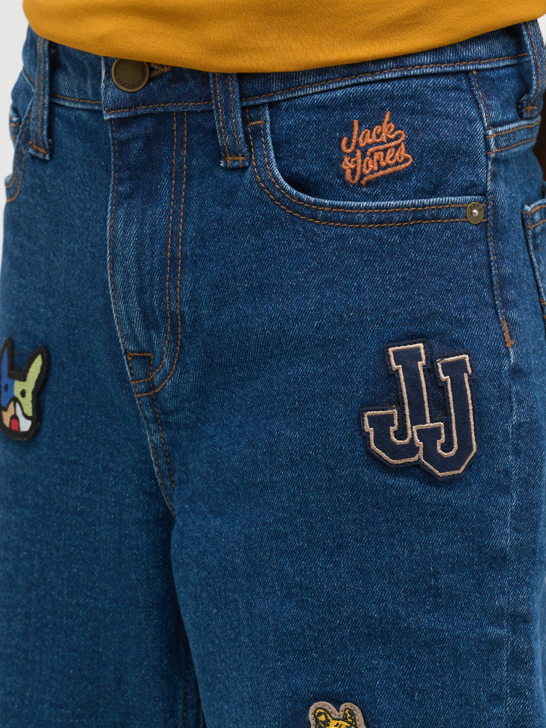 Boys Applique Print Loose Fit Jeans