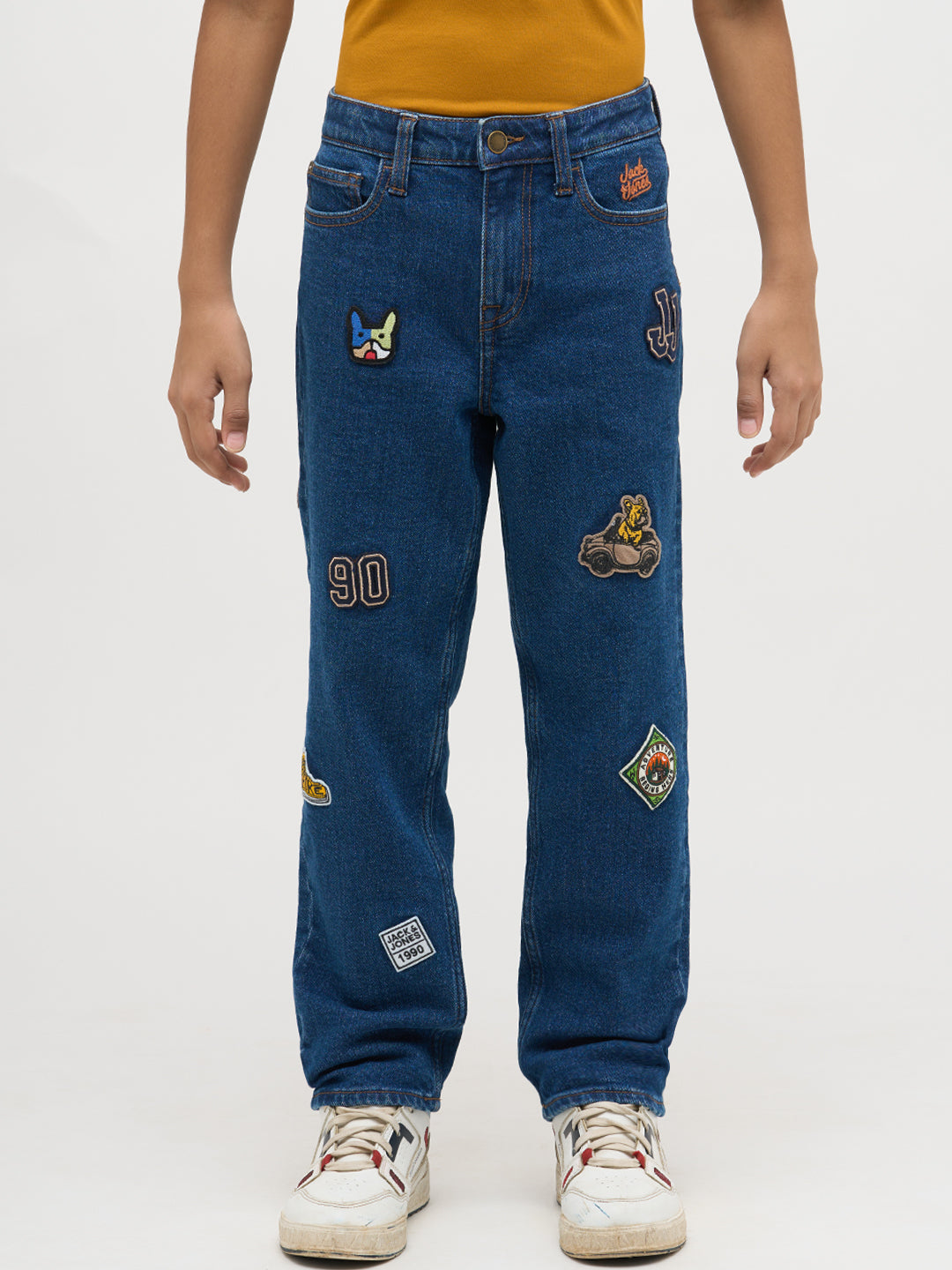 Boys Applique Print Loose Fit Jeans