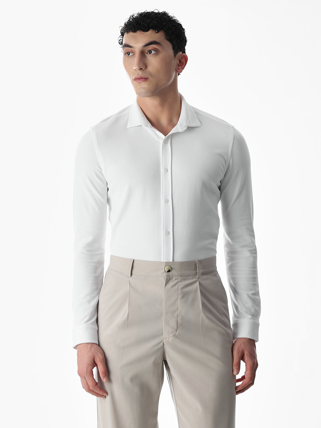 Stretch Slim Fit White Shirt