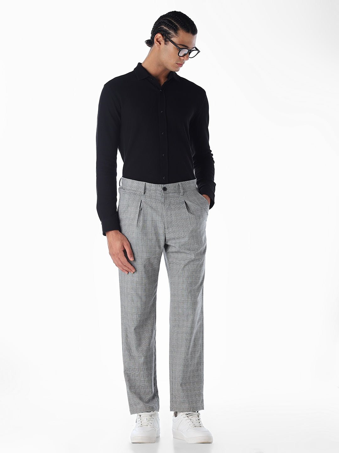 Black Stretch Slim Fit Shirt