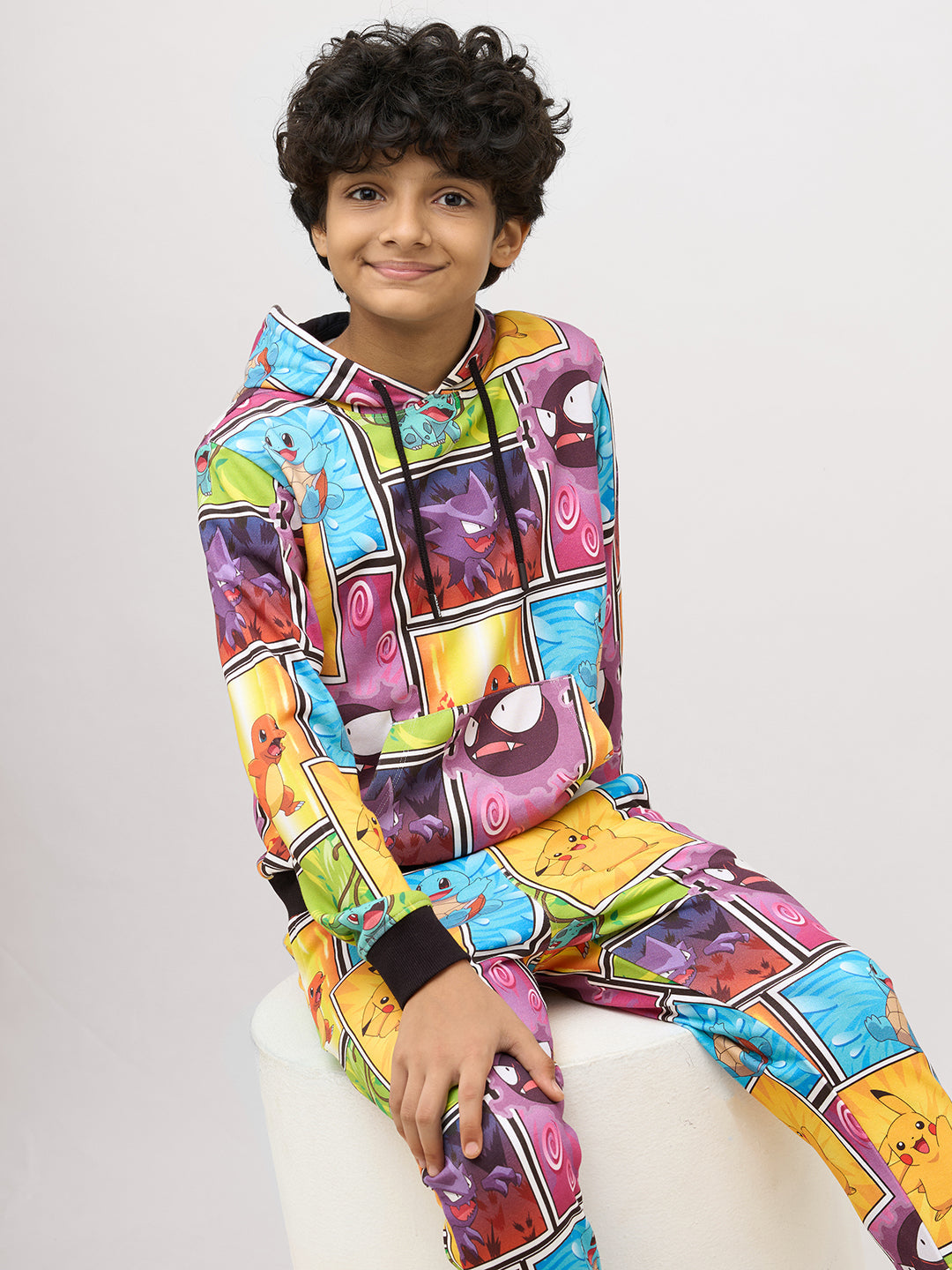 Boys Multi-Pokemon Print Hoodie