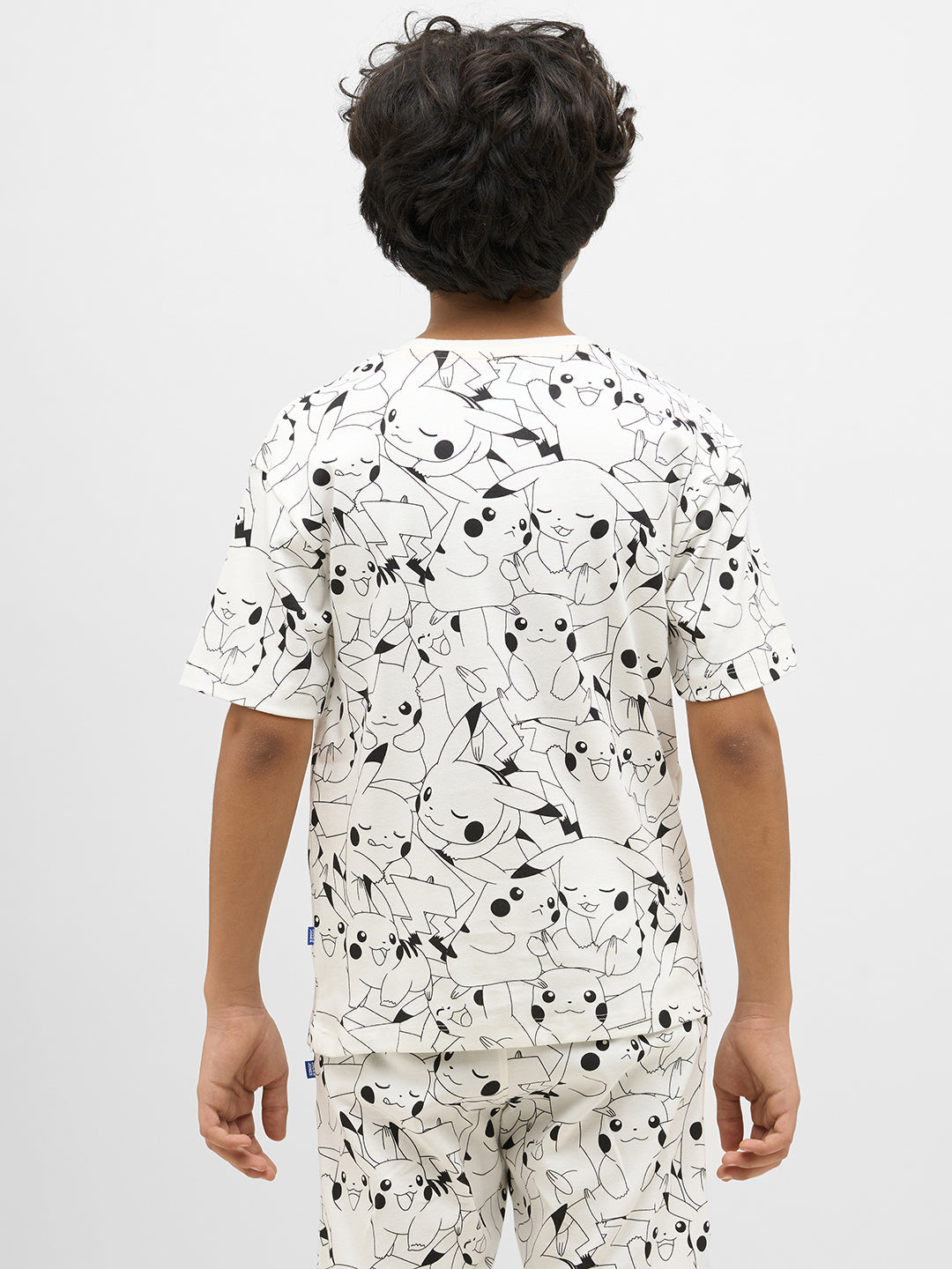 Boys Pikachu Print Cotton T-shirt
