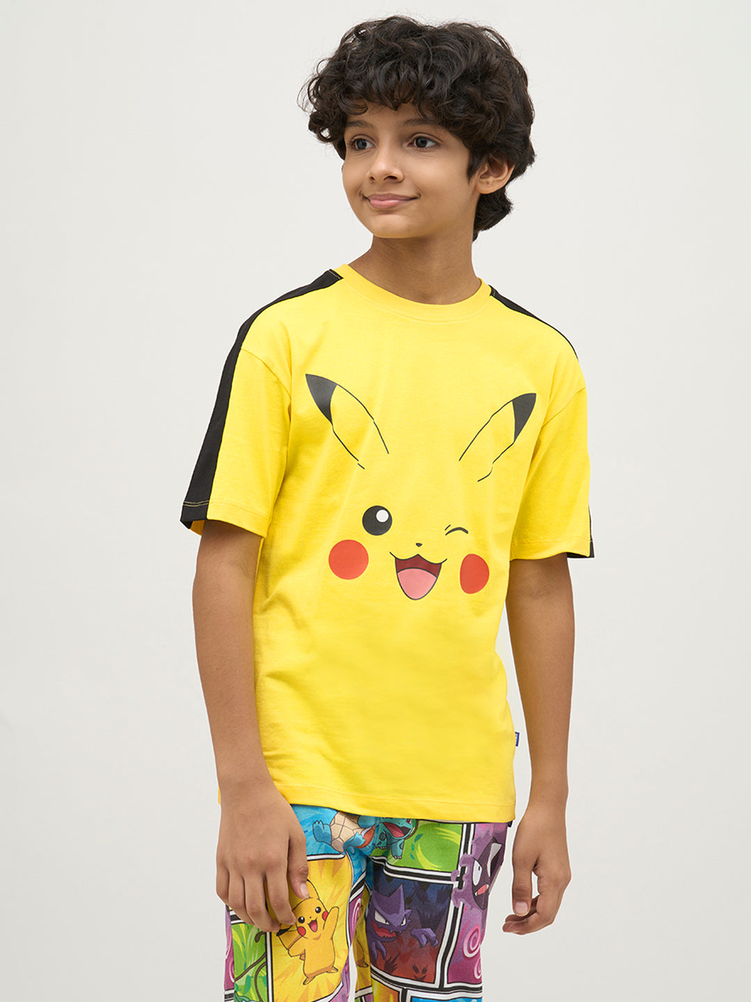 Boys Pikachu Wink Print T-shirt