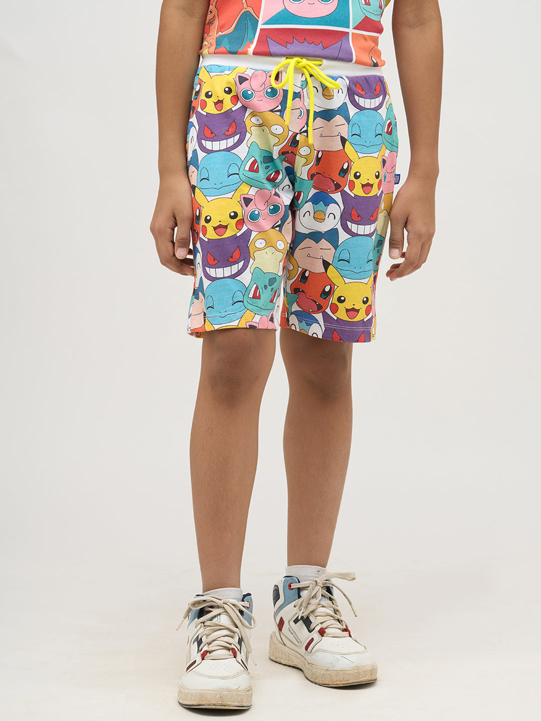 Boys Multi-Pokemon Faces Print Shorts
