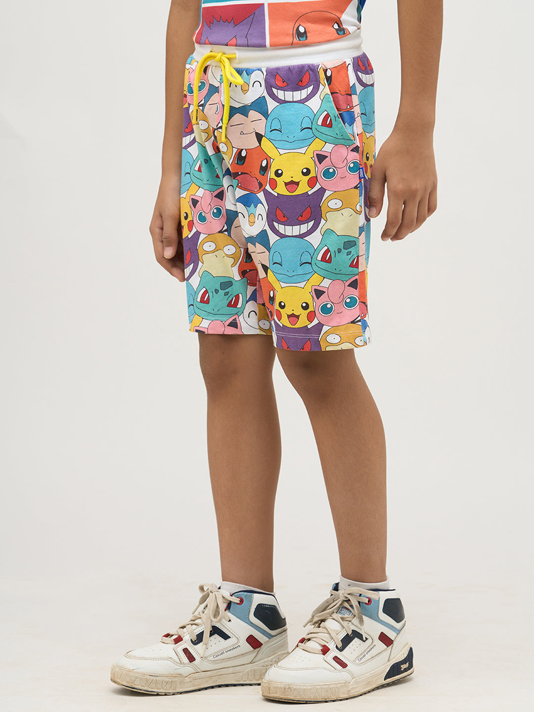 Boys Multi-Pokemon Faces Print Shorts