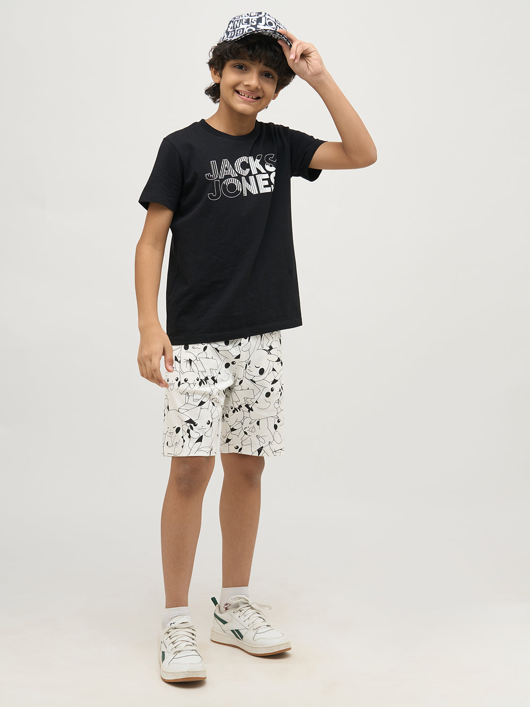 Boys Pikachu Print Cotton Shorts