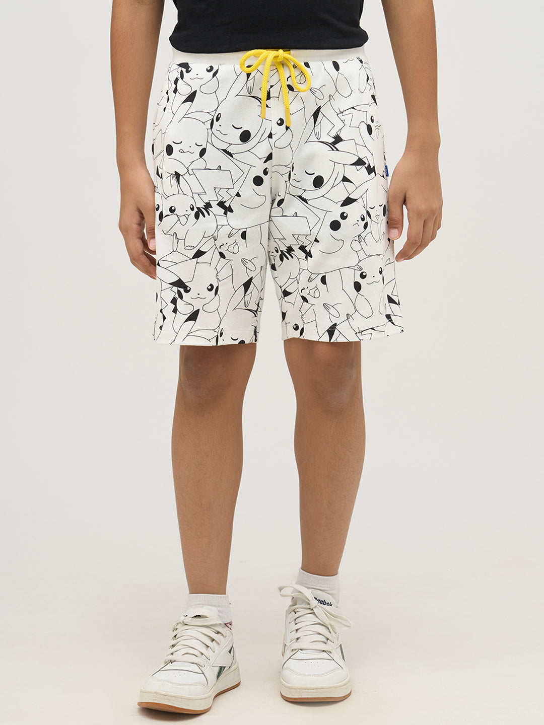 Boys Pikachu Print Cotton Shorts
