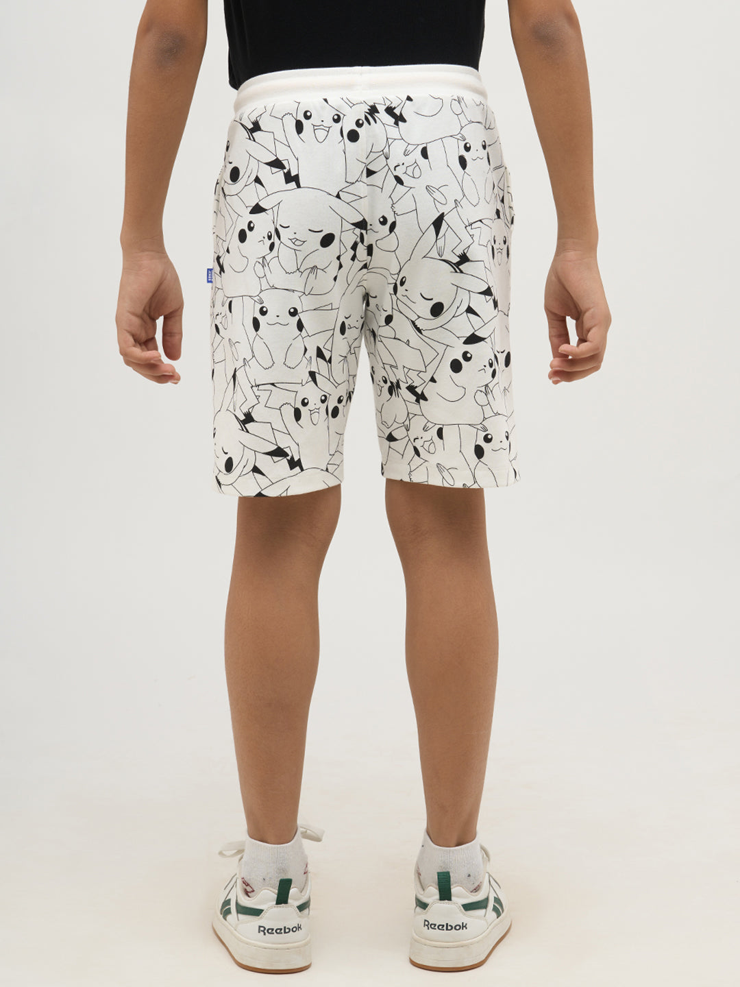 Boys Pikachu Print Cotton Shorts