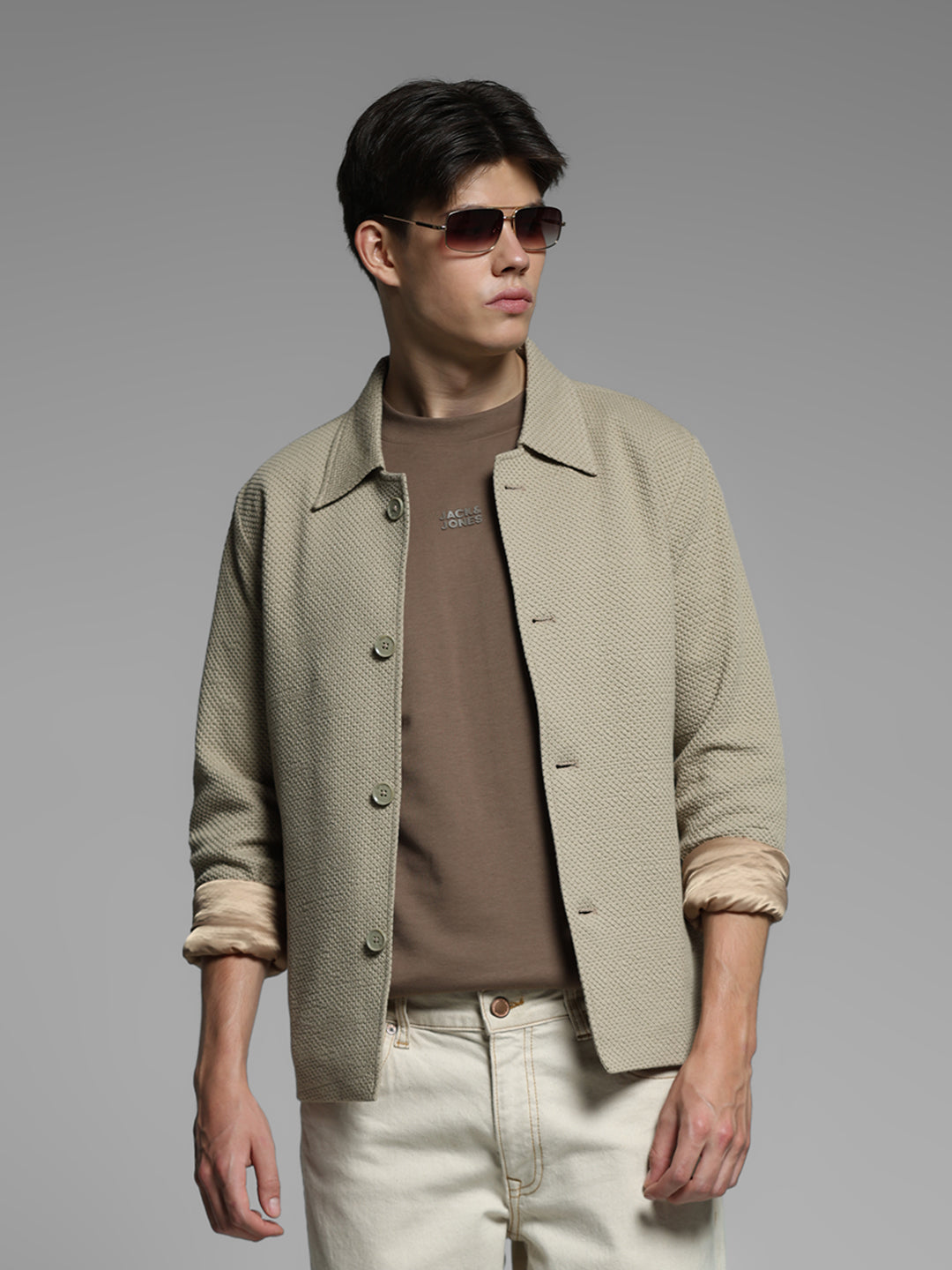 Sand Regular Fit Shacket - M