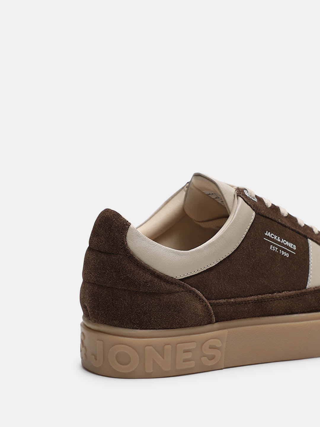 Brown Colourblocked Suede Sneakers