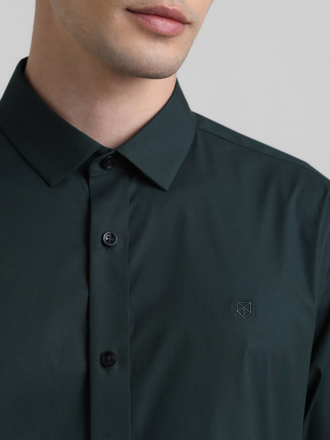 Dark Green Slim Fit Formal Shirt