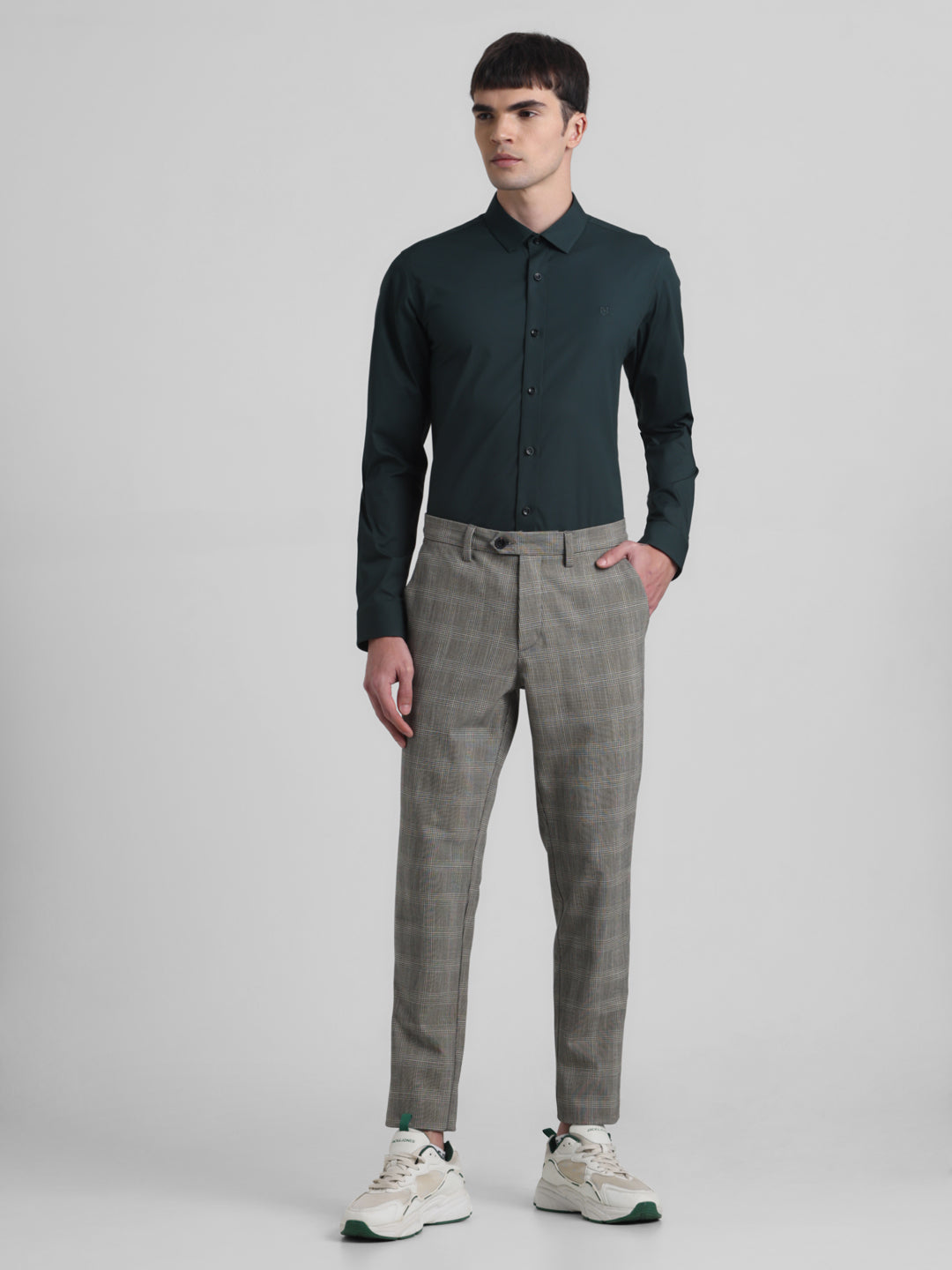 Dark Green Slim Fit Formal Shirt