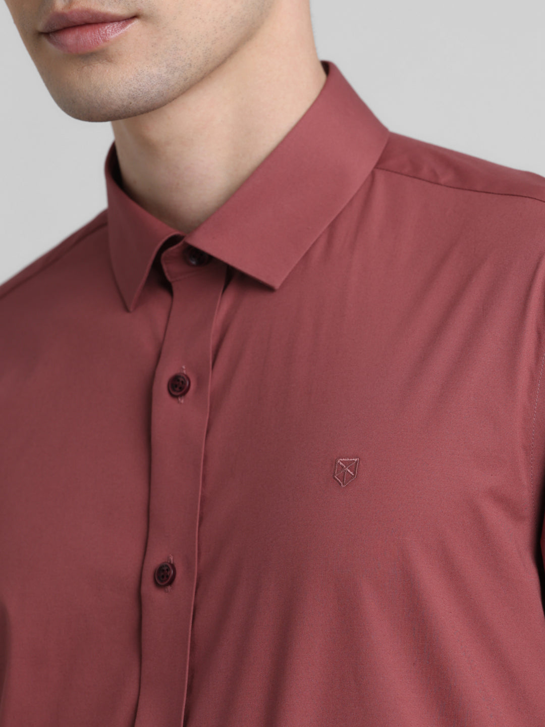 Brown Slim Fit Formal Shirt