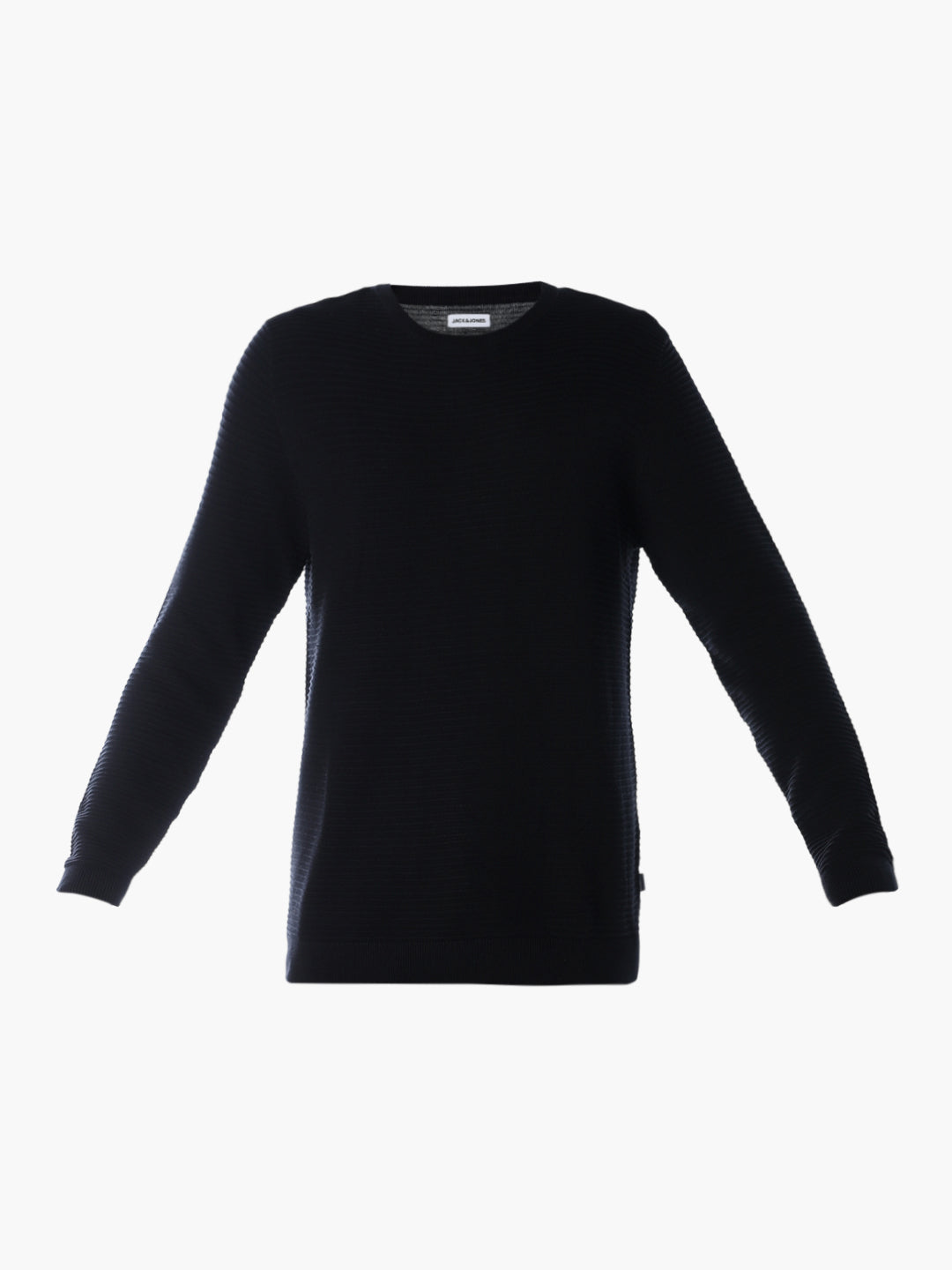 Crew Neck Cotton Knit - Black