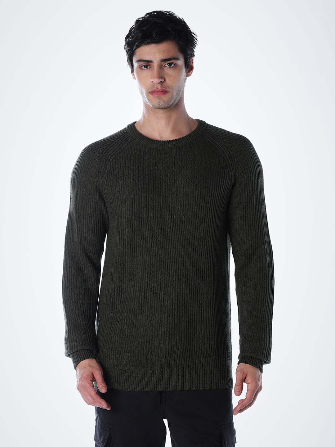 Green Relaxed Fit Pullover