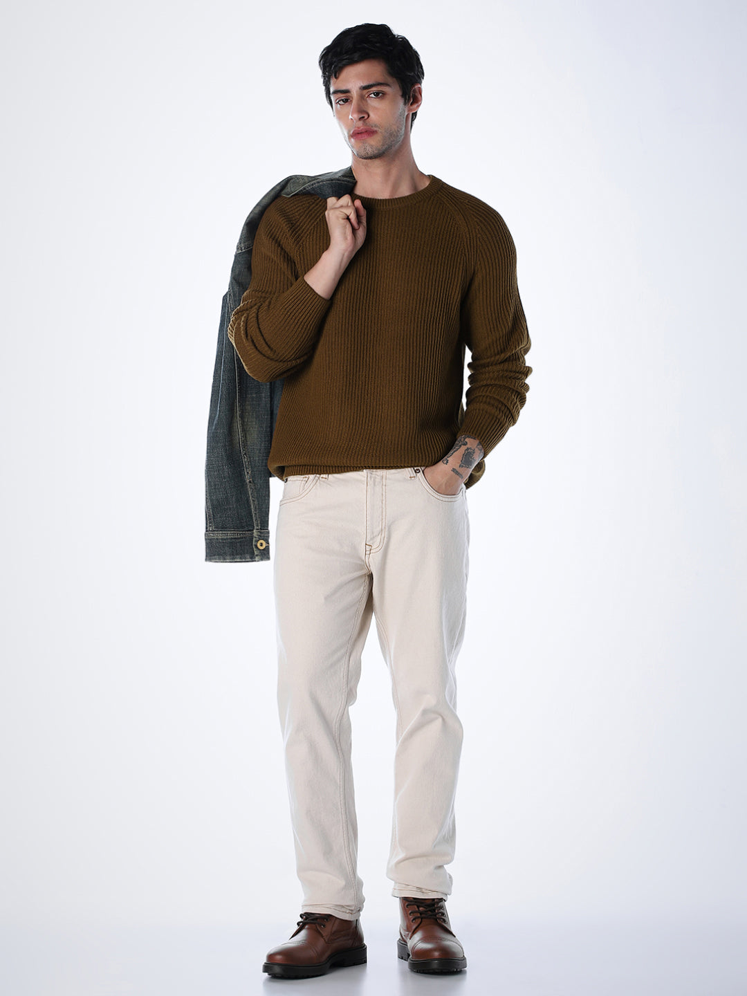 Brown Relaxed Fit Pullover