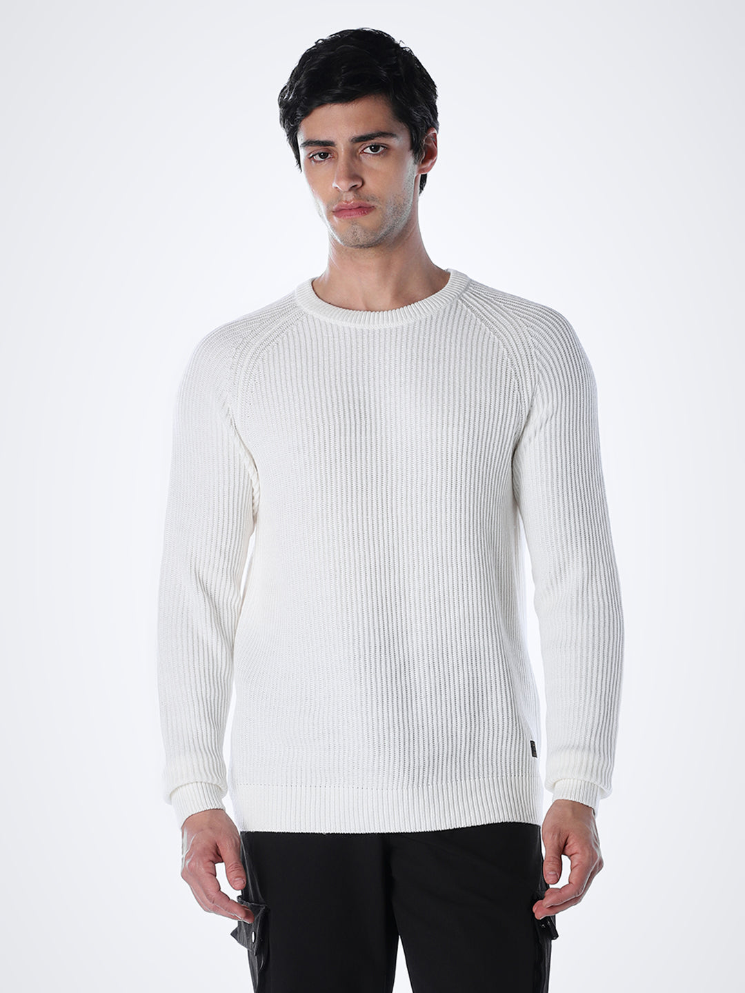 White Relaxed Fit Pullover