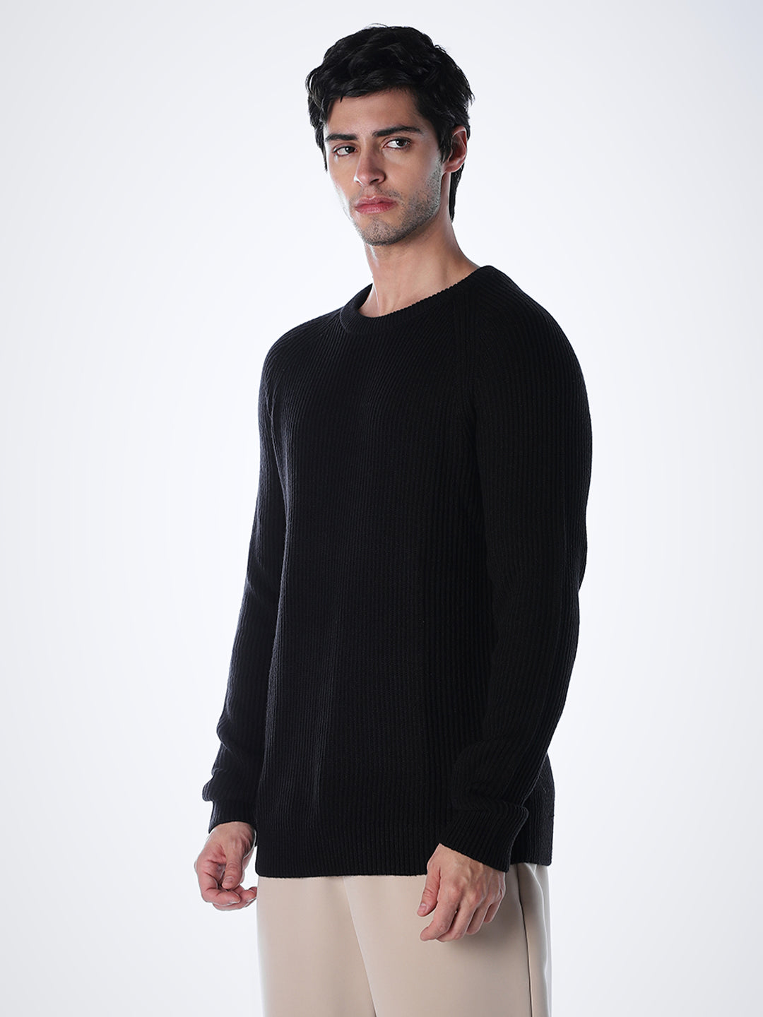 Black Relaxed Fit Pullover
