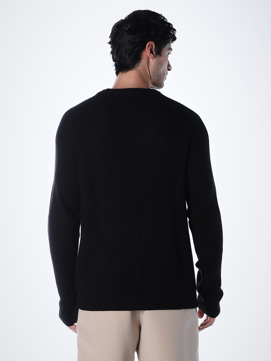 Black Relaxed Fit Pullover