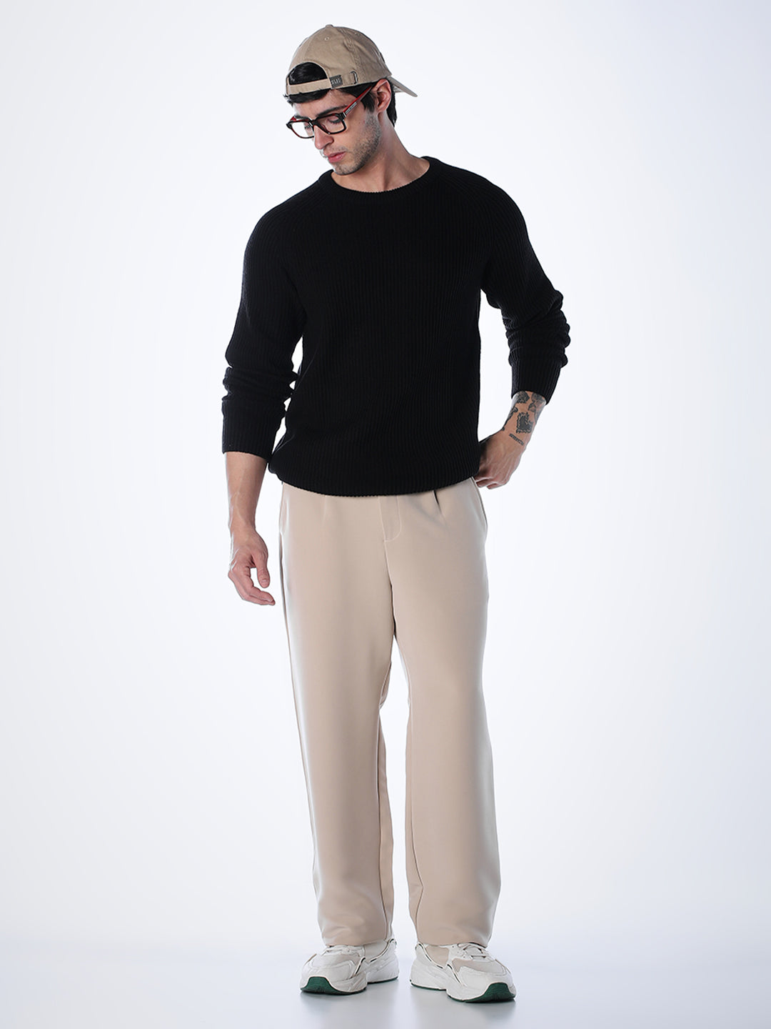 Black Relaxed Fit Pullover