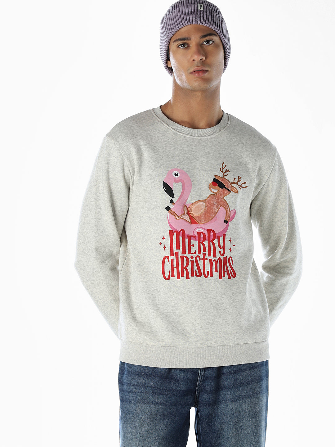 Christmas Print Sweatshirt - S