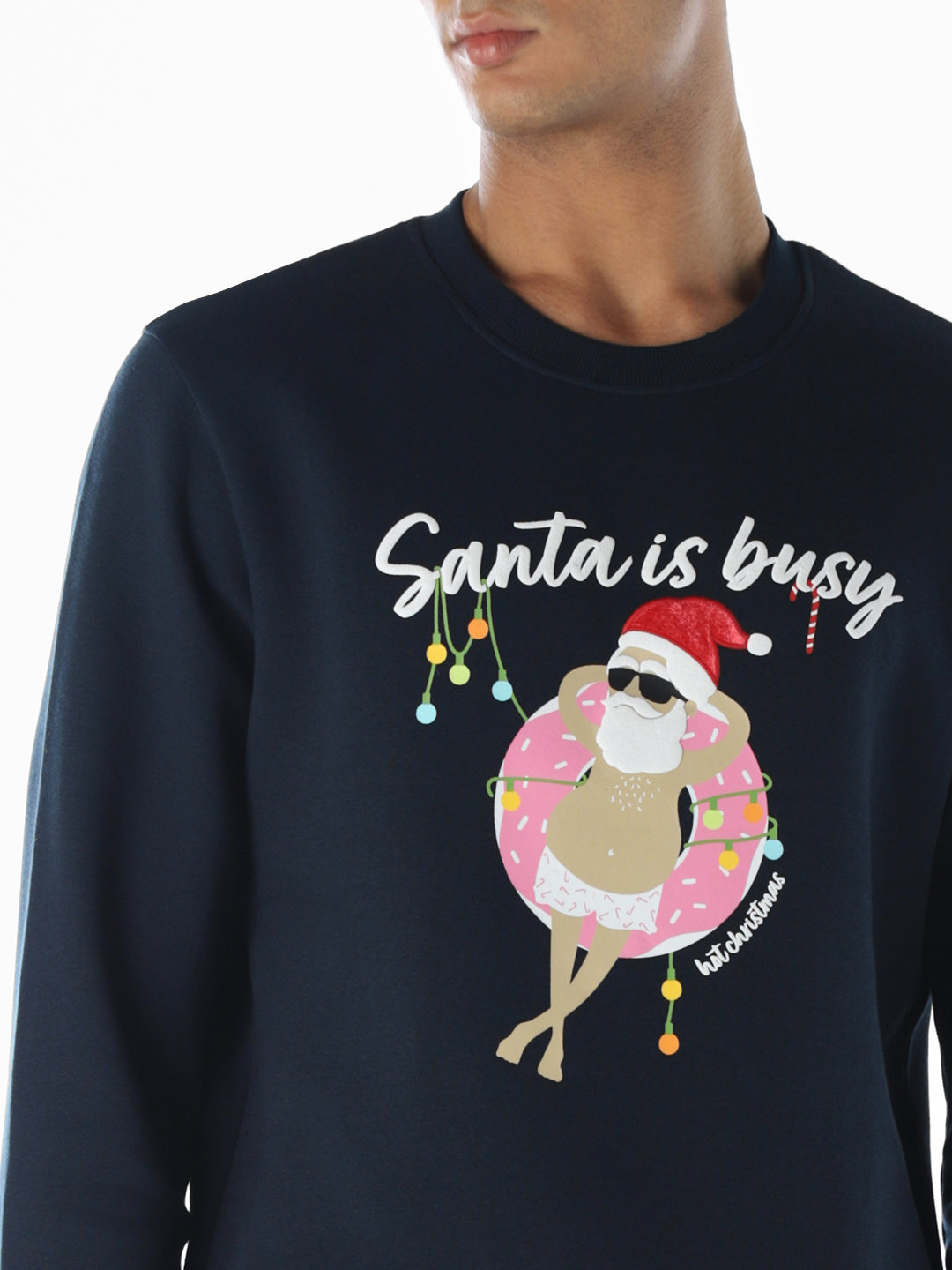 X-Mas Print Sweatshirt - Blue