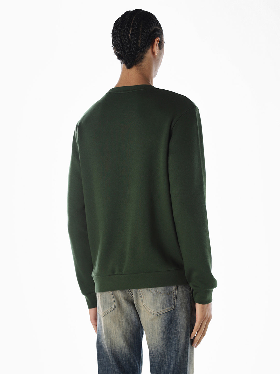 Santa Printed Sweatshirt - Green