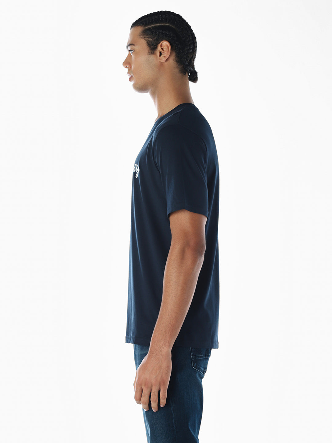 Reindeer X-Mas Printed T-shirt - Blue