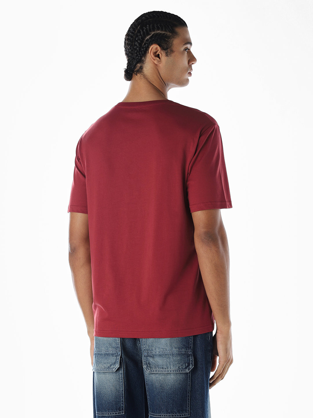 Reindeer X-Mas Printed T-shirt - Red