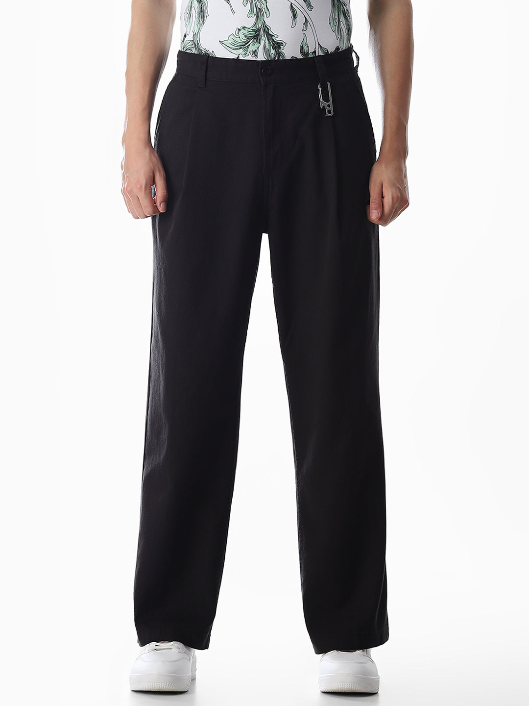 Buy Black Loose Fit Cotton Chinos for Mens Online at Jack&Jones