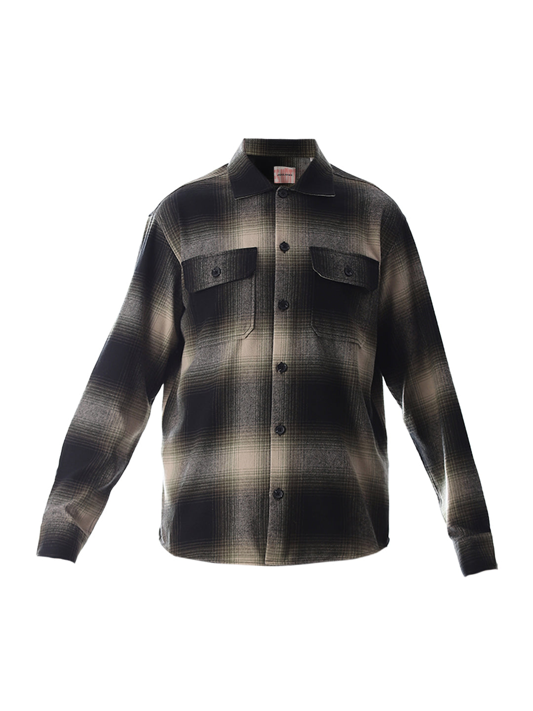 Check Oversized Overshirt - Dark Green