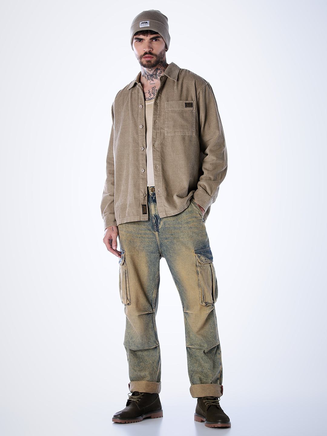 Corduroy Overshirt - Brown