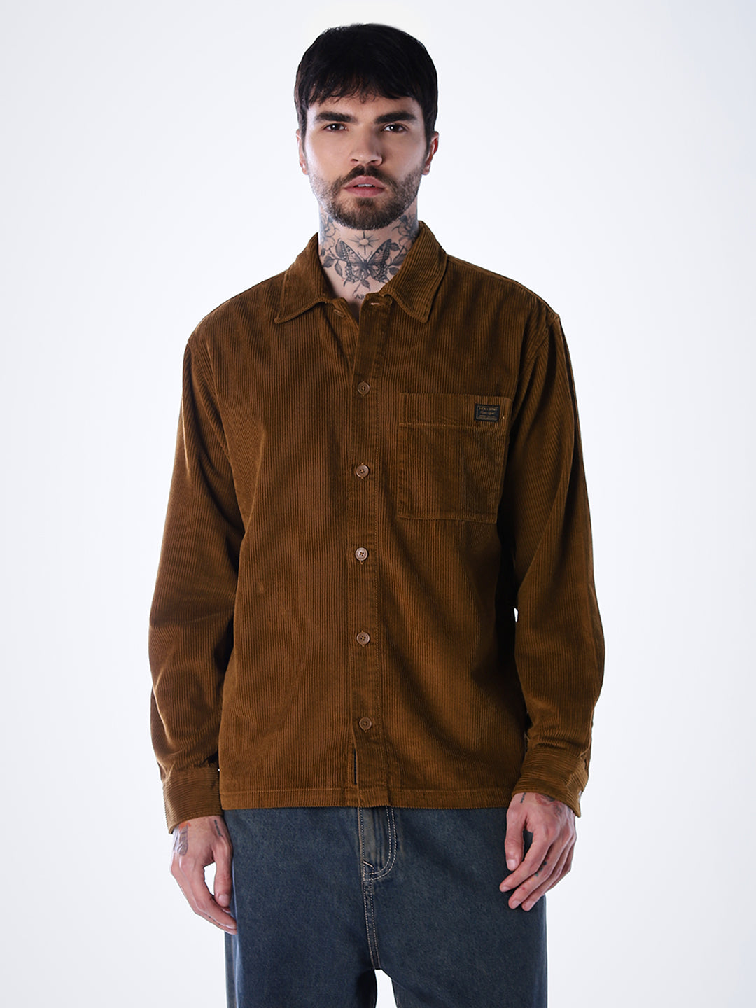 Corduroy Overshirt - Dark Brown