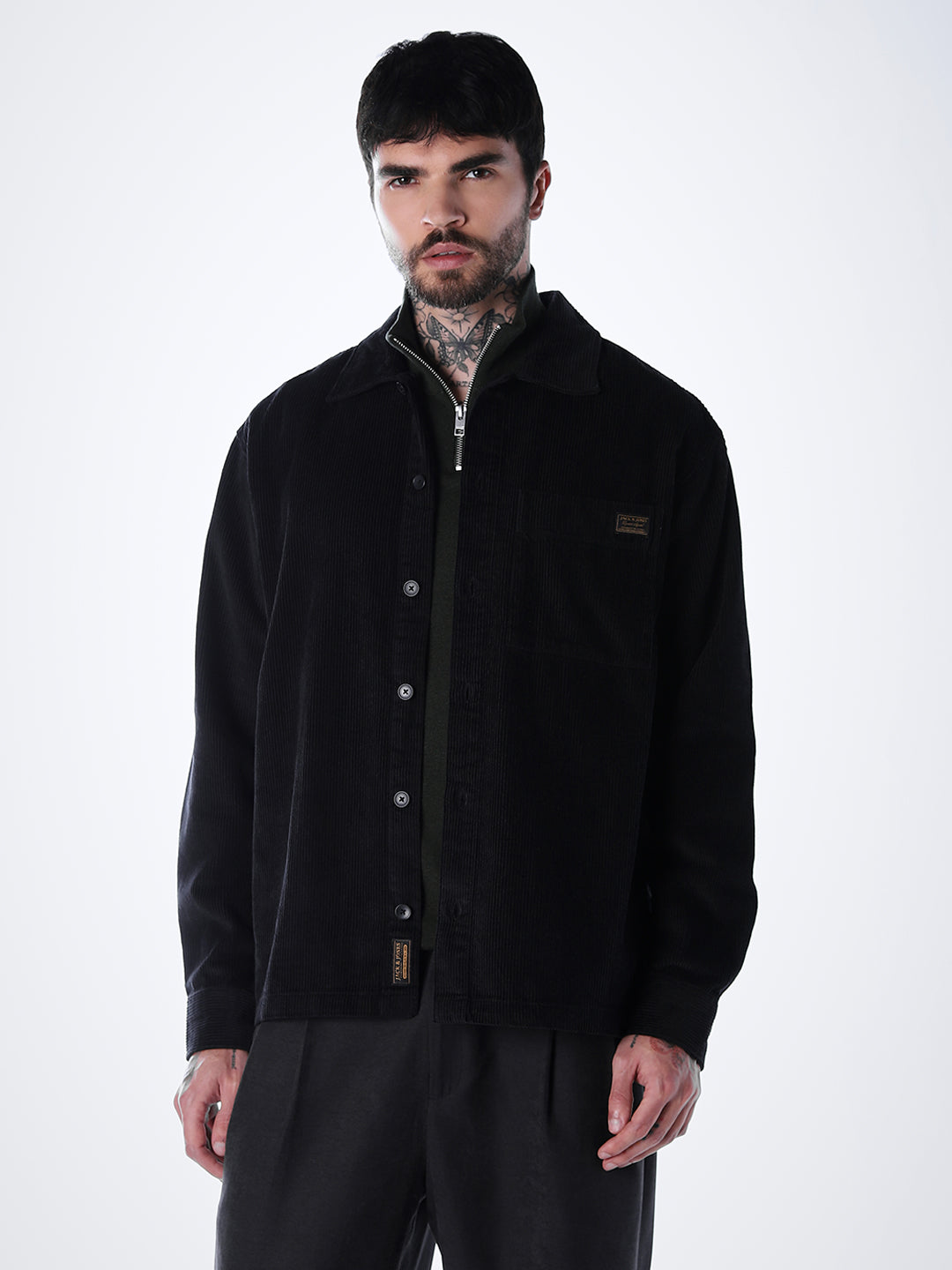 Corduroy Overshirt - Black
