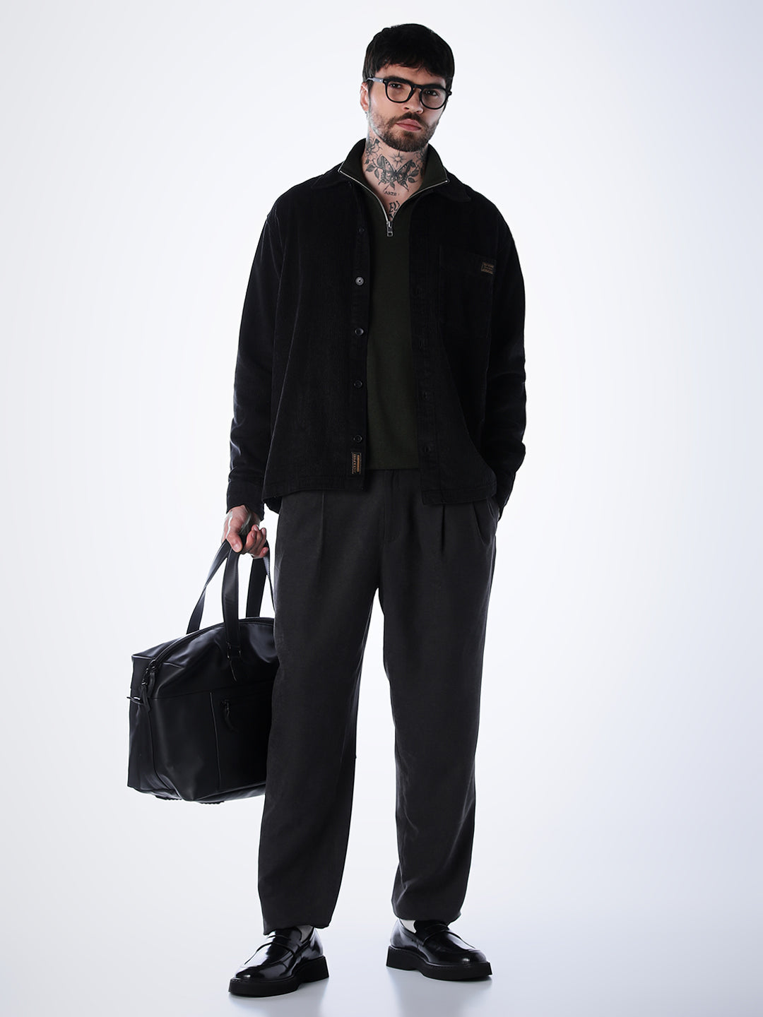 Corduroy Overshirt - Black