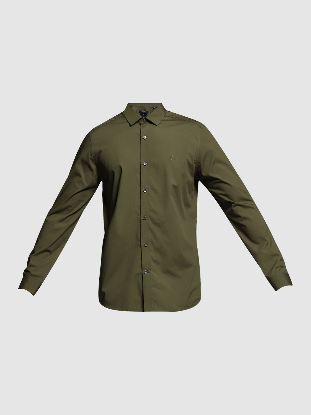 Olive Slim Fit Formal Shirt