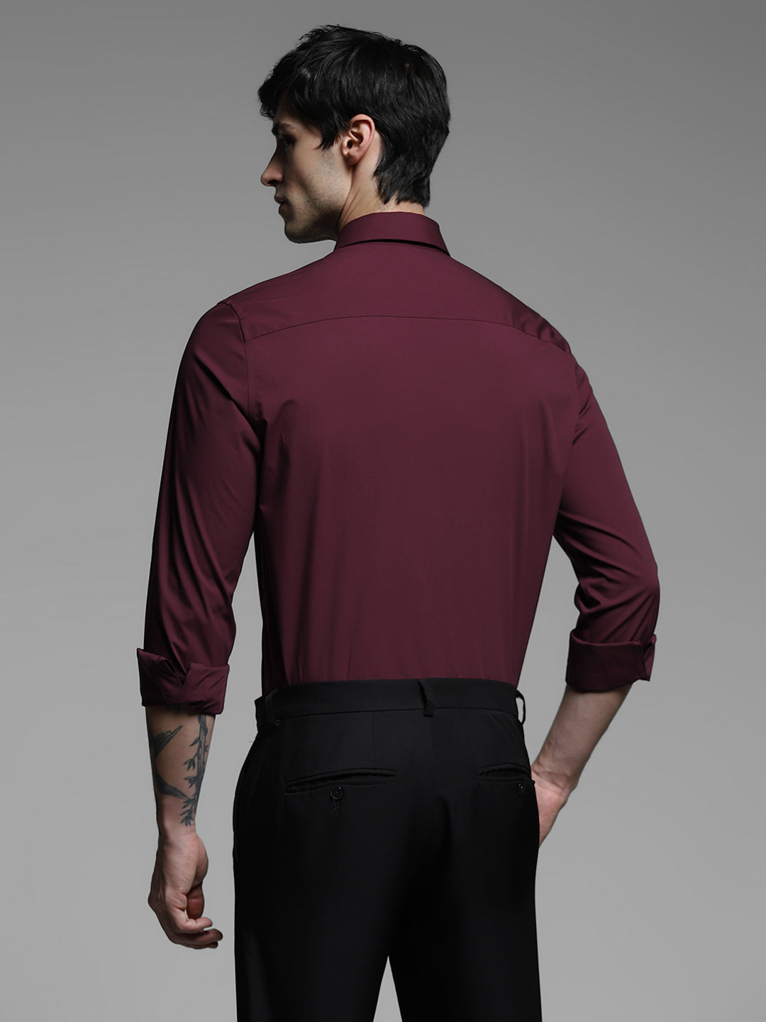 Maroon Slim Fit Formal Shirt