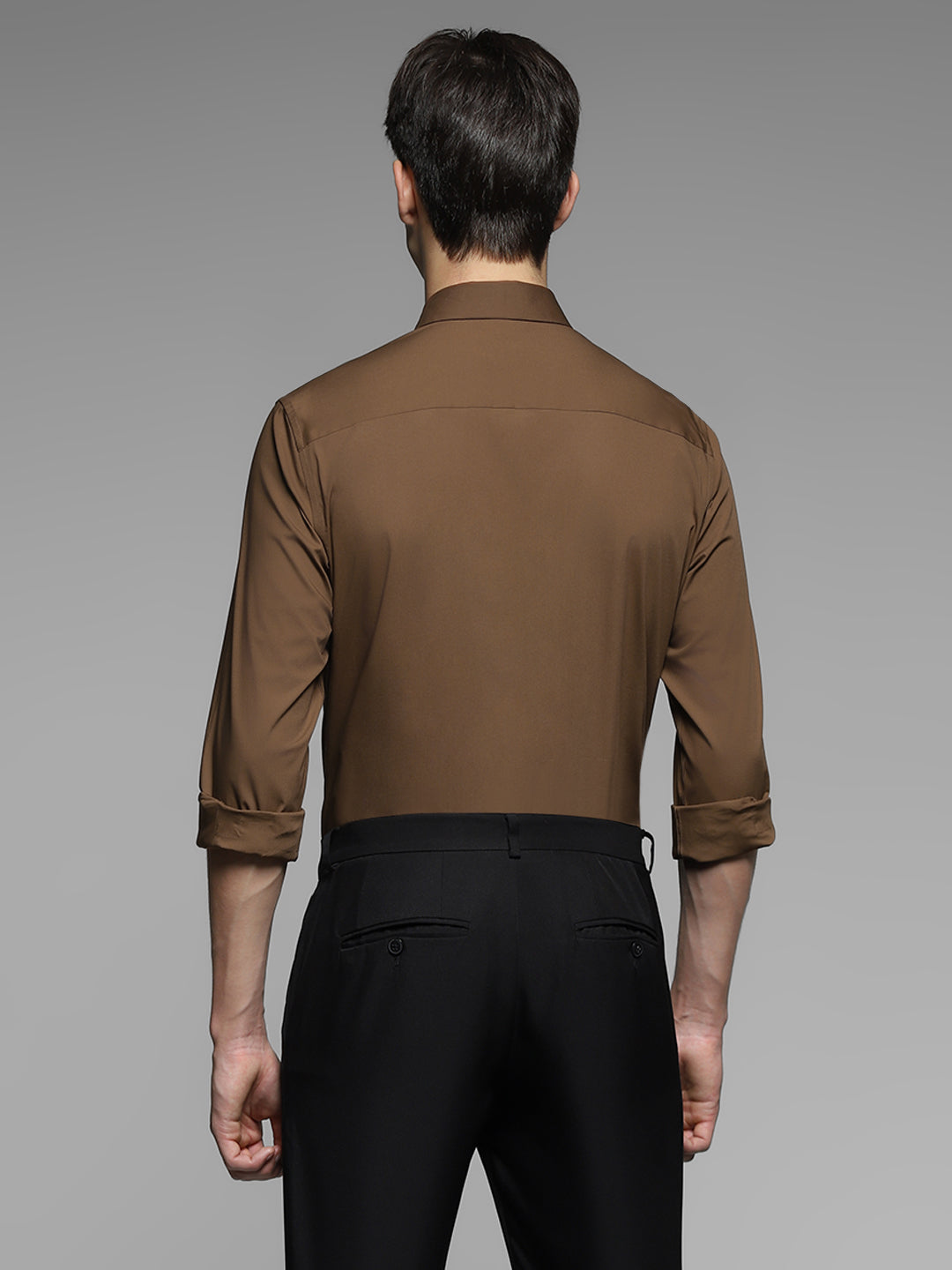 Brown Slim Fit Formal Shirt