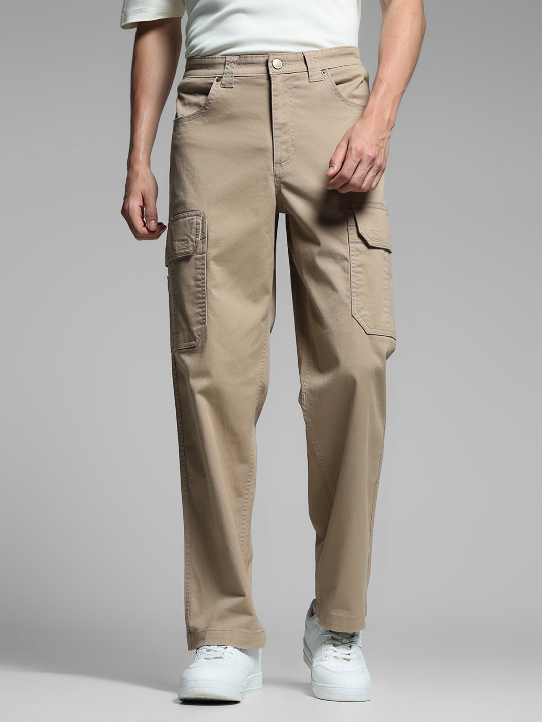 Beige Anti Fit Cargos - 28/30