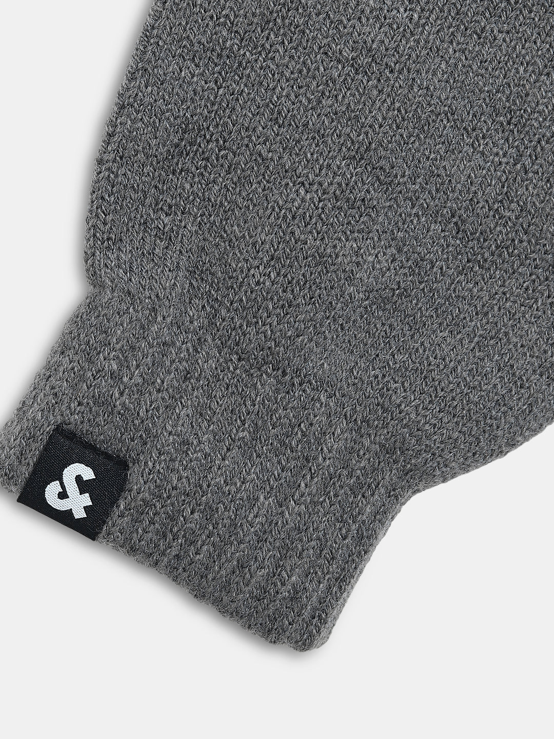 Grey Knitted Gloves