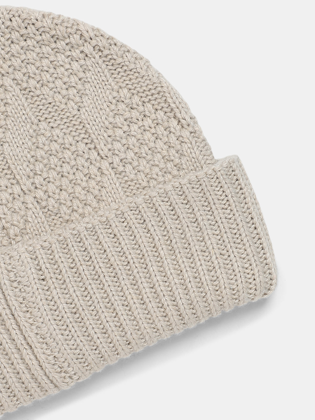 Beige Short Beanie