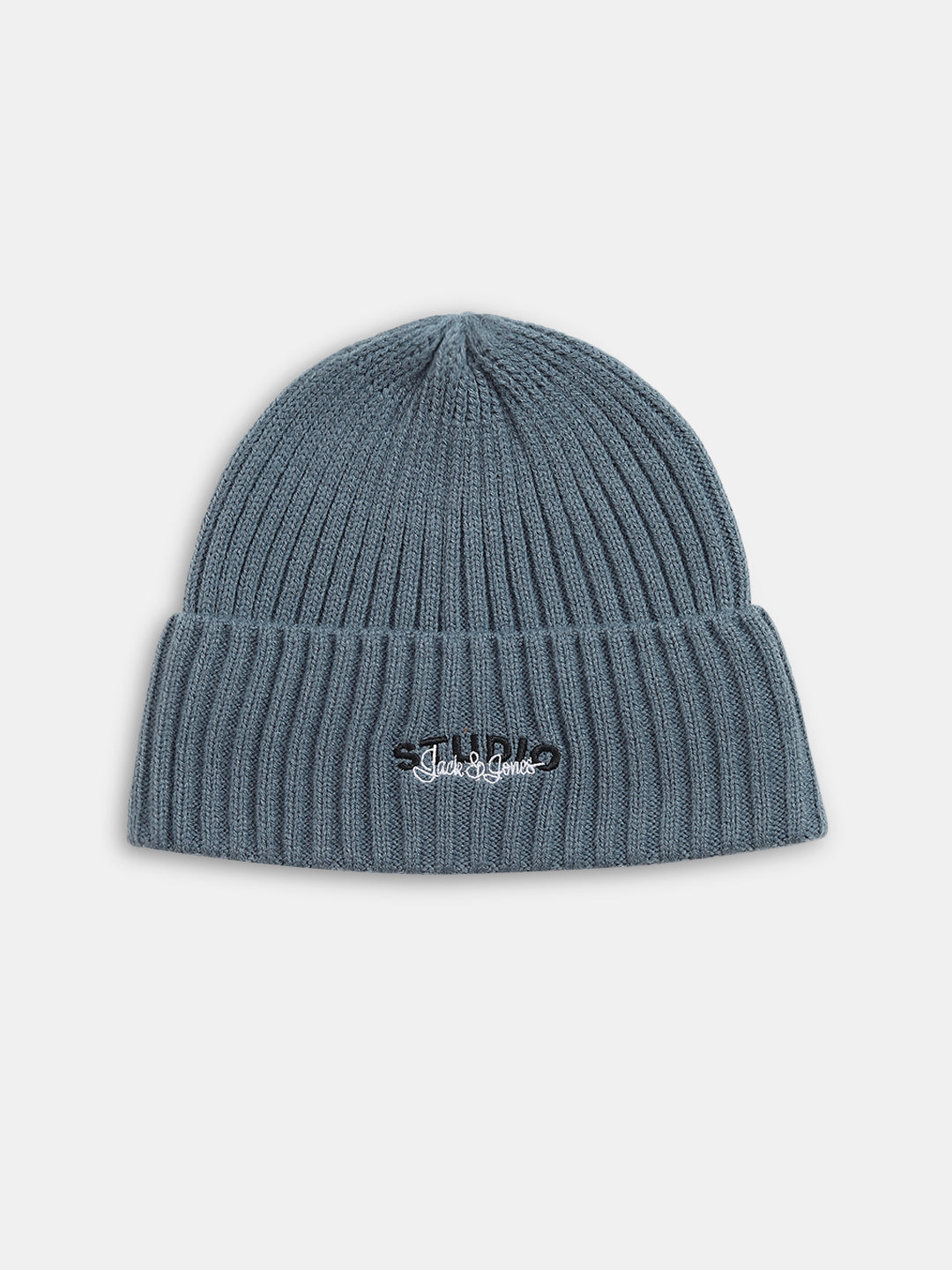 Grey Acrylic Knitted Beanie - Free Size