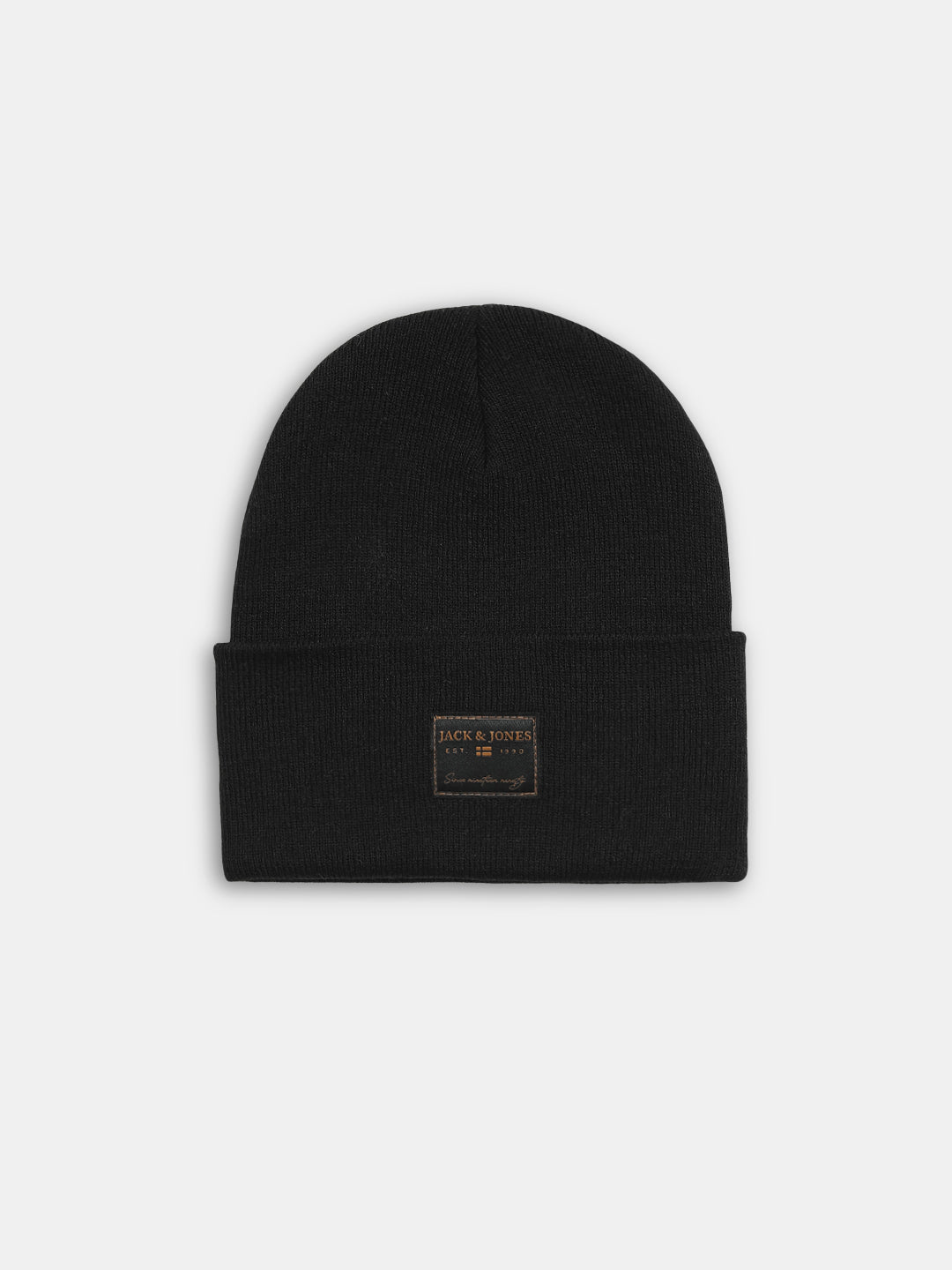 Black Long Knit Beanie - Free Size