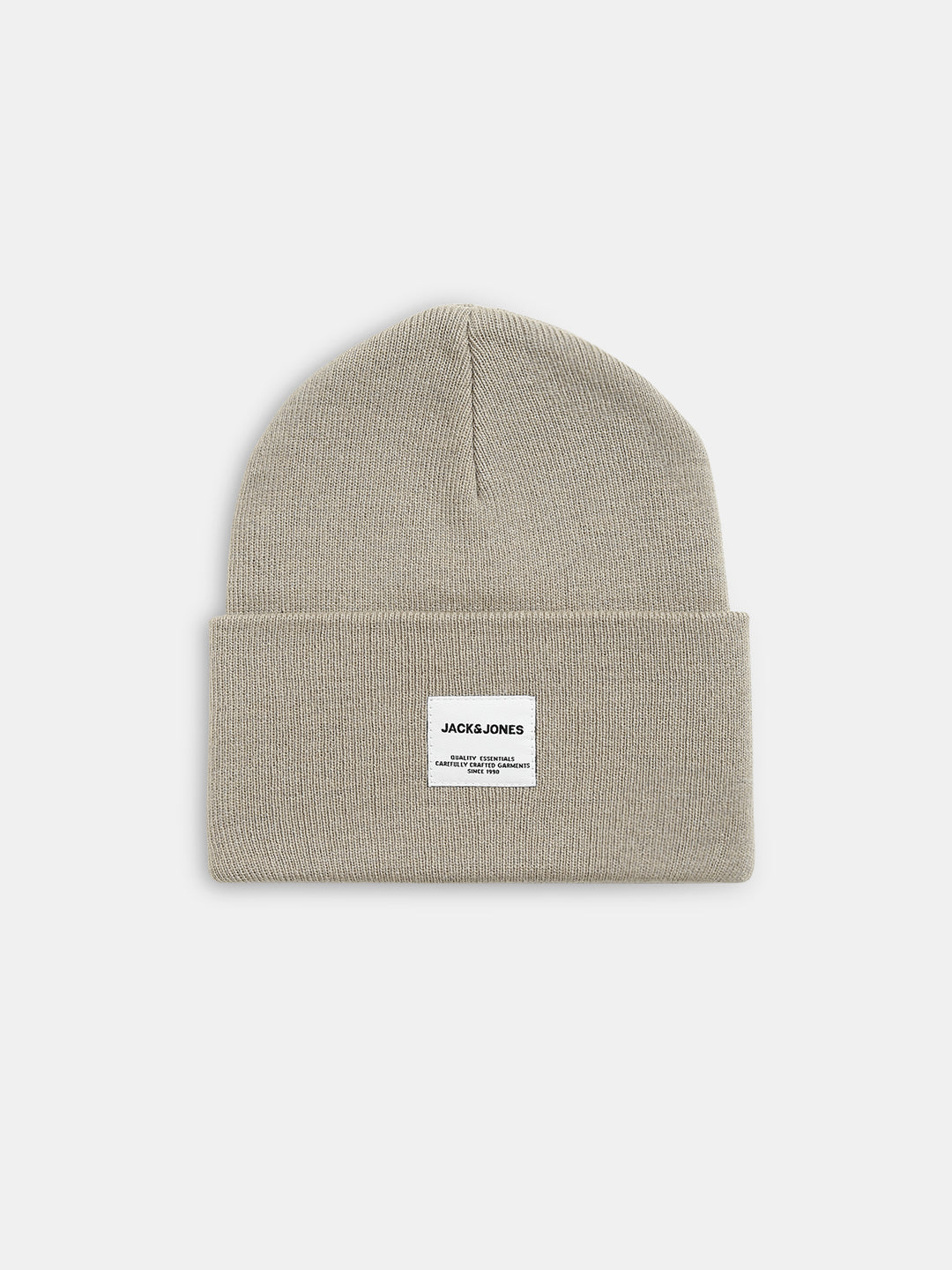 Beige Knitted Beanie - Free Size