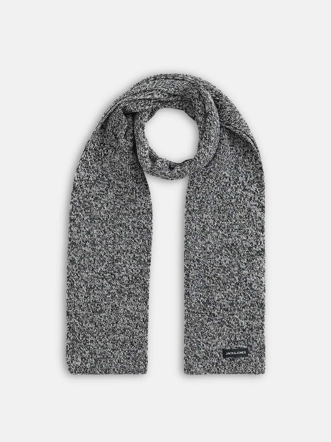 Knitted Scarf - Grey & White